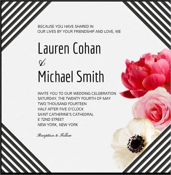 wedding invitation sample 2941