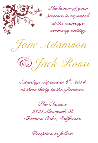 wedding invitation template 2644