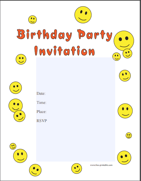 Birthday Invitation Template 3941