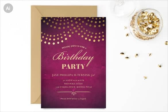 Birthday Invitation sample 1654