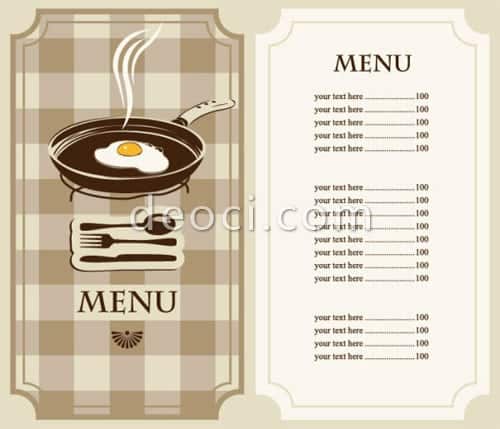 Free Restaurant Menu sample 13.641