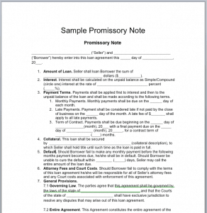 21+ Free Promissory Note Template - Word Excel Formats