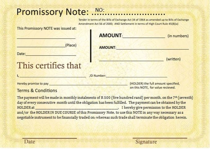 21+ Free Promissory Note Template - Word Excel Formats