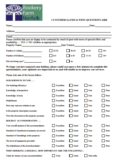 Satisfaction Survey Template 541