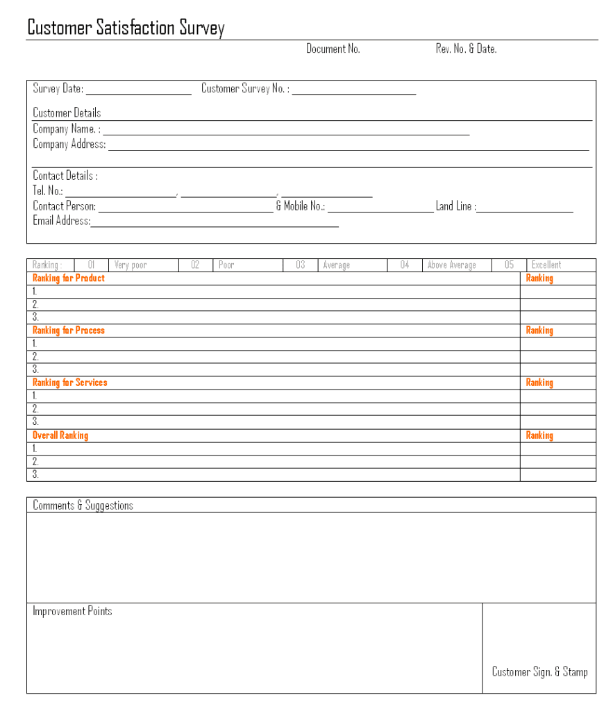 21+ Free Satisfaction Survey Template - Word Excel Formats