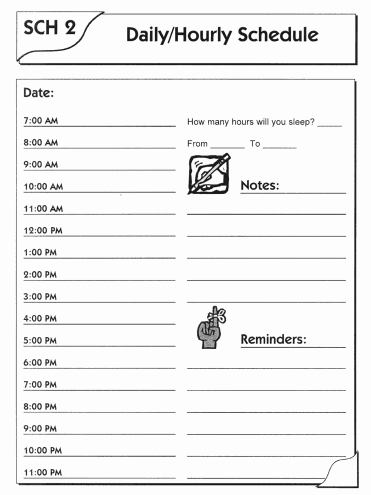 daily schedule template 49461