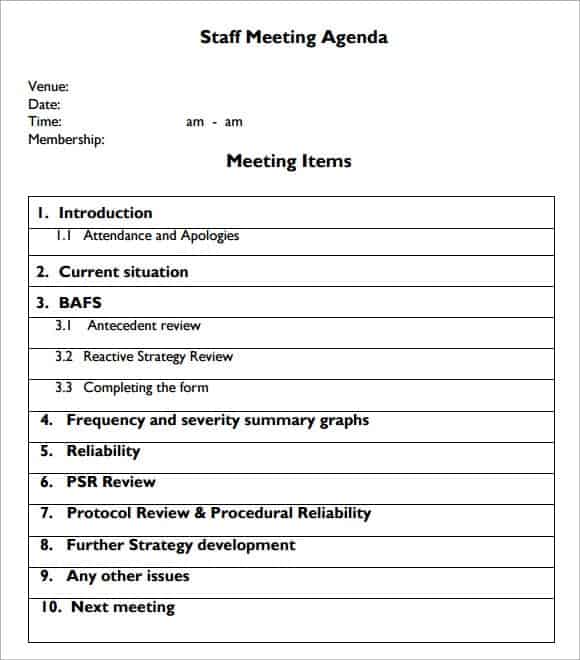 meeting agenda sample 10.6541