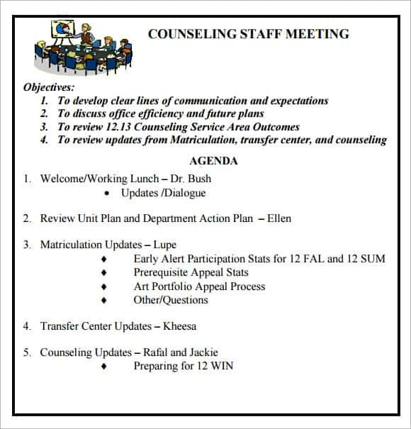 meeting agenda sample 11.9741