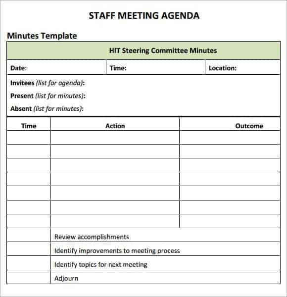 meeting agenda sample 18.641