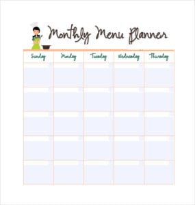 21+ Free Menu Planner Template - Word Excel Formats