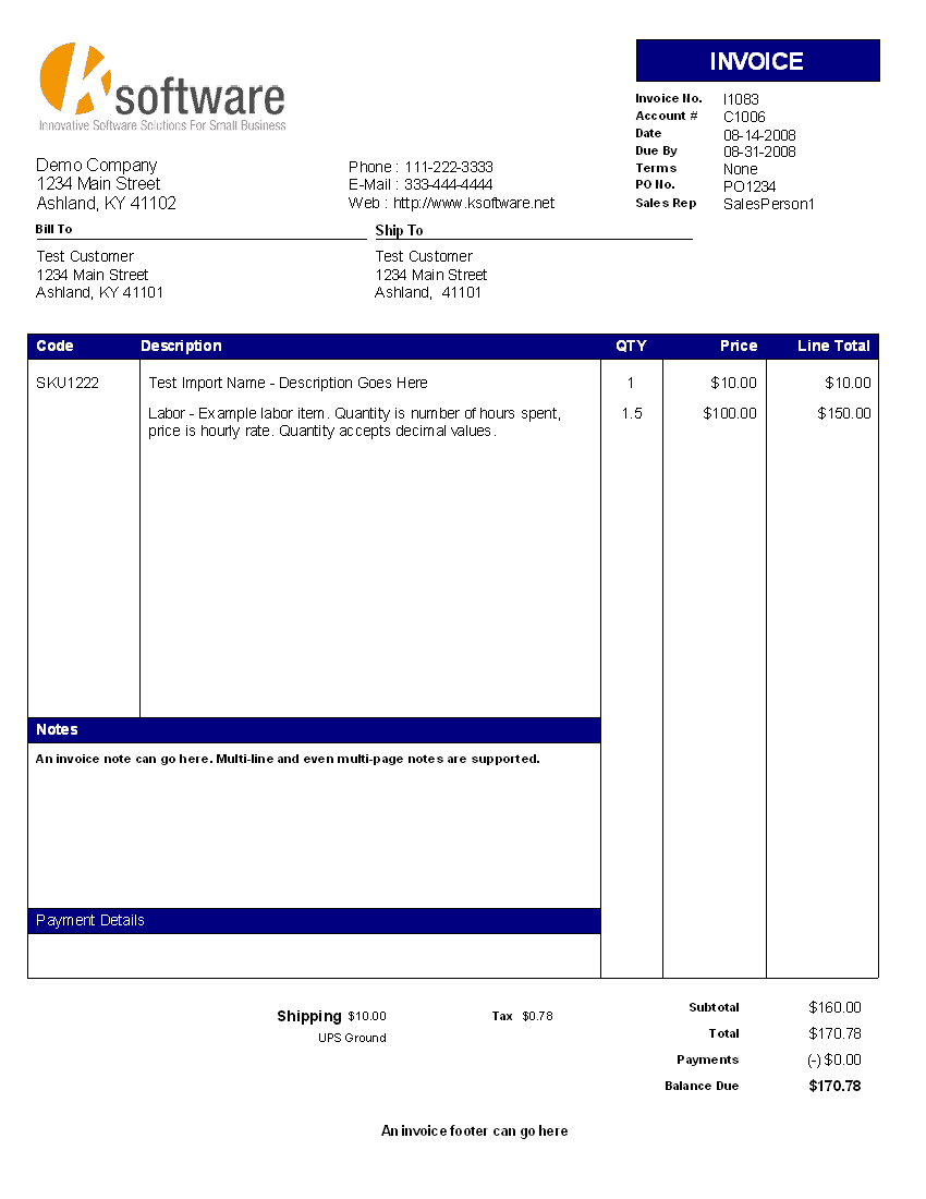 sales invoice sample 6941