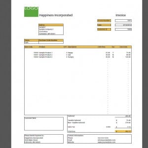 sales invoice sample 741