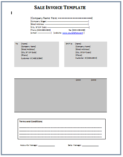 sales invoice template 641