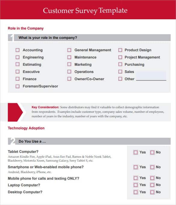 sample survey template 3641