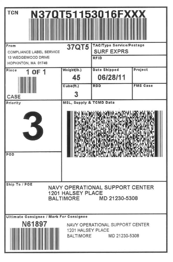 Shipping Label Template Word Free