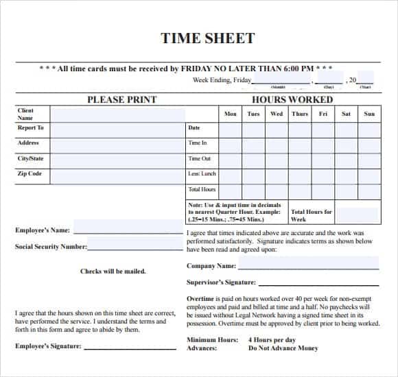 time sheet sample 19.4