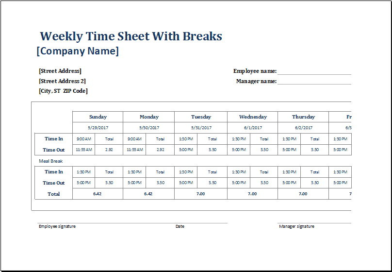 time sheet sample 541