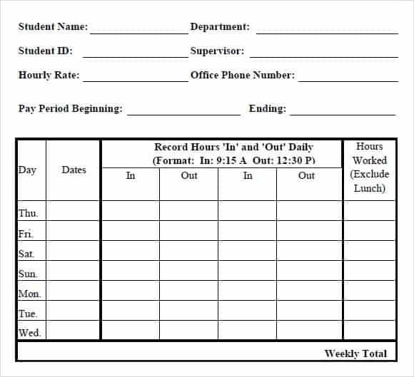 time sheet sample 941