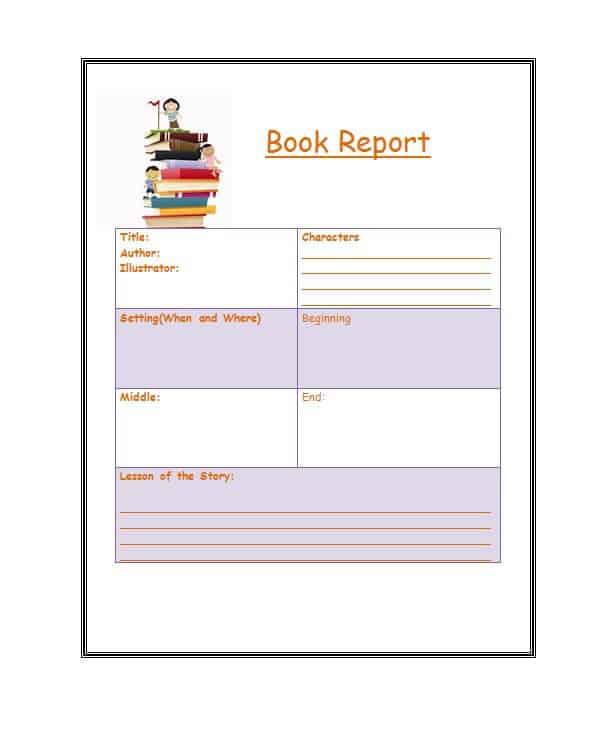 Free 7th Grade Book Report Template