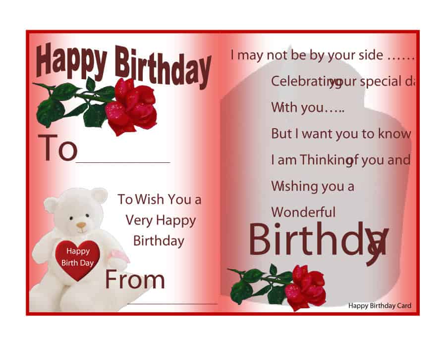 21 Free 41 Free Birthday Card Templates Word Excel Formats