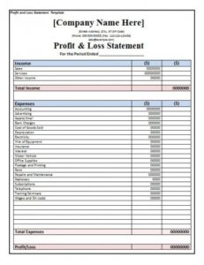 13+ Free Profit and Loss Statement Templates - Word Excel Formats