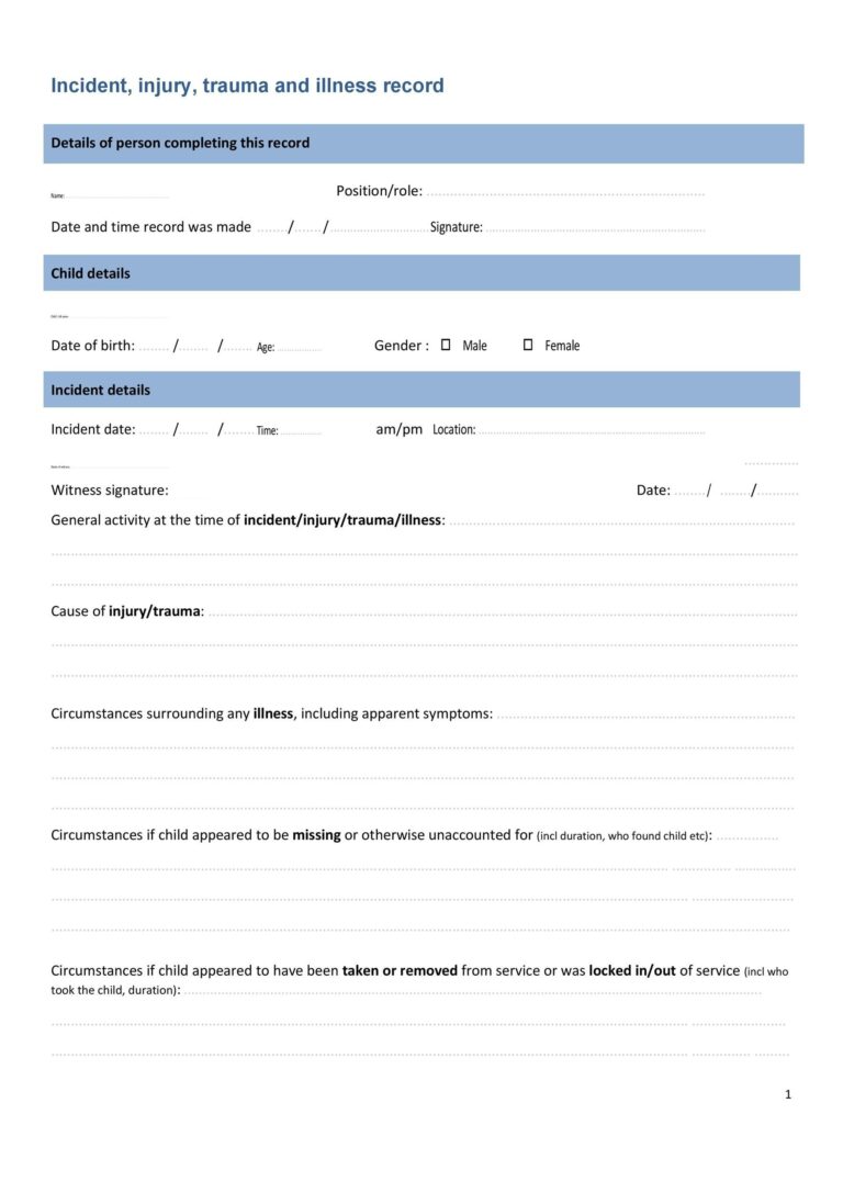 21+ Free 13+ Free Incident Report Templates - Word Excel Formats